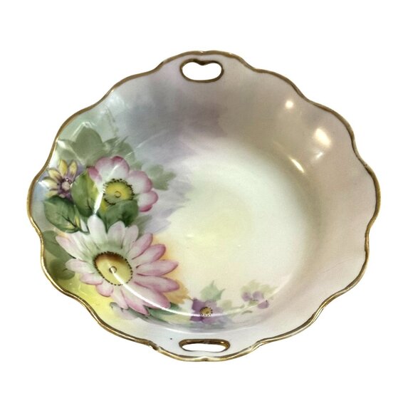 Antique Nippon Hand-Painted Porcelain Dish - Picture 2 of 10